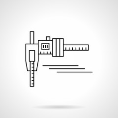 Calipers flat thin line vector icon