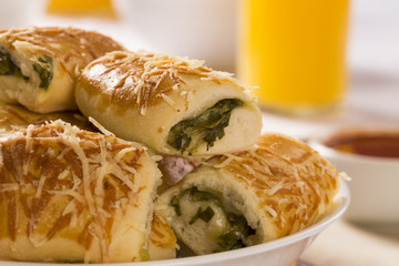 Brazilian snack. Escarole endive snacks.