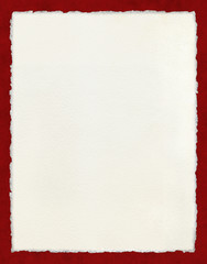 Deckled Paper with Red Border - 105630269