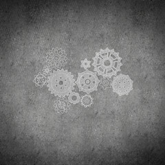 Drawn gears background