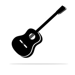 acoustic guitar icon, musical instrument