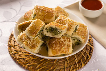 Brazilian snack. Escarole endive snacks.