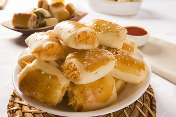 Brazilian snack. chicken snacks portion.