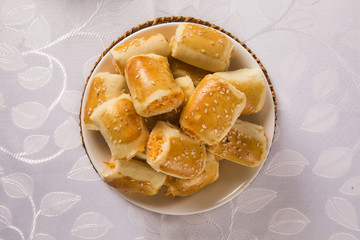 Brazilian snack. chicken snacks portion.
