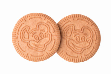 Biscuits, isolated on a white background.