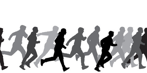 Seamless texture running man