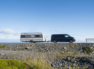 Jetzt geht es weiter/mit dem Wohnwagen-Gespann direkt am der Barentsee in Nordnorwegen