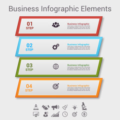 Fototapeta premium Business Infographics Vector illustration. can be used for workflow layout, banner, diagram, number options, step up options, web design.