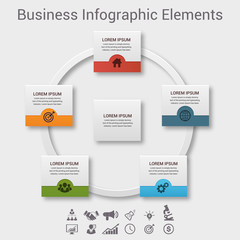 Business Infographics Vector illustration. can be used for workflow layout, banner, diagram, number options, step up options, web design.