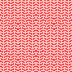 Geometric vector pattern with red triangles. Seamless abstract background