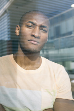 Portrait of a Serious Young Black Man 