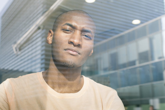 Portrait of a Serious Young Black Man 