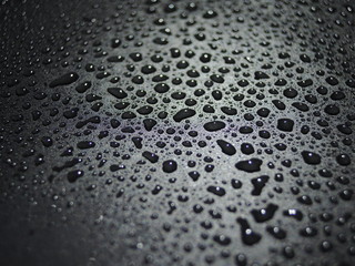 water drops on black background abstract