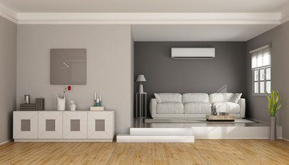 Two levels modern living room