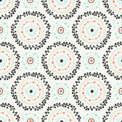 Fototapeta premium Decorative boho seamless pattern