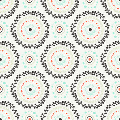 Decorative boho seamless pattern