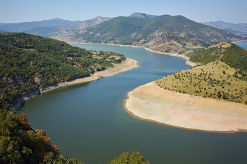Fototapeta na wymiar Arda River and Rhodopes mountain, Kardzhali Region, Bulgaria