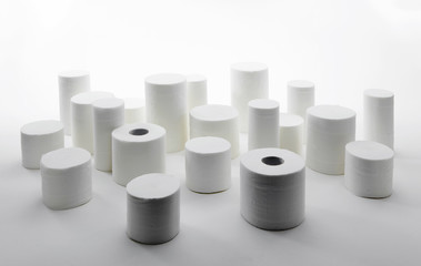 Toilet Paper  on white background 