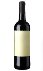 Wine bottle Isolated on white background