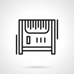 Radiator heater black line vector icon