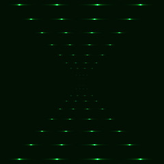 Green neon laser perspective