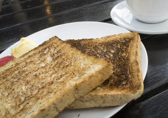 two toast for breakfast