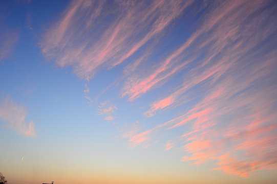 Fototapeta Chmury podczas zachodu słońca