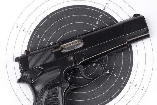 Paper target and gun