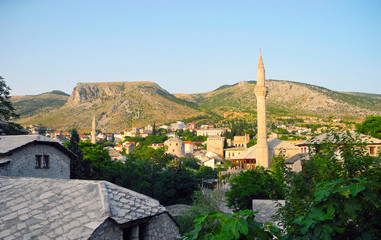Cityscapes of Mostar, Bosnia and Herzegovina.