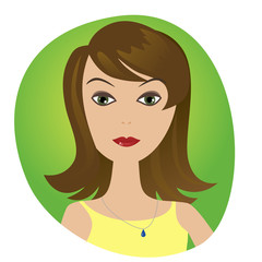 cute illustrations of beautiful young girl avatar