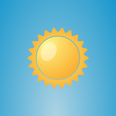 Illustration of weather conditions. Sunny and clear