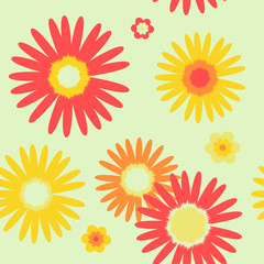 Seamless Vector flower pattern