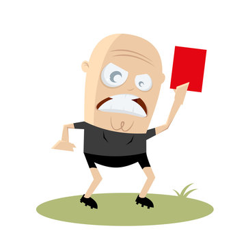 recommend clip art: angry referee showing red card