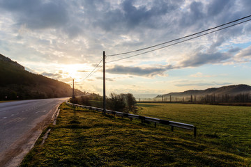 landscape with road