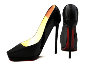3d Heels on a white background