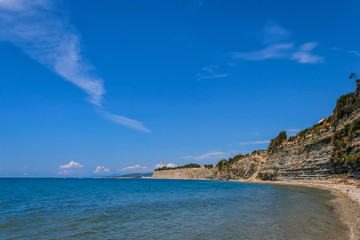 Fototapeta premium shore line with lighthouse