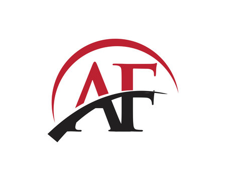 AF red letter logo swoosh