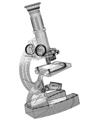 Scientific microscope. medicine