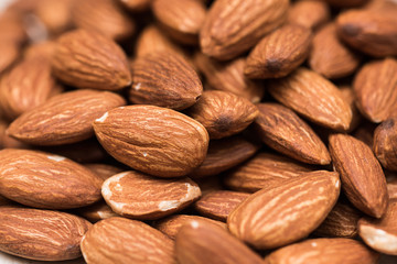 Dried almonds background
