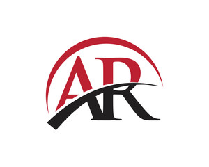 AR red letter logo swoosh