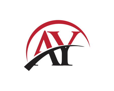 AY red letter logo swoosh