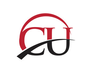 CU red letter logo swoosh