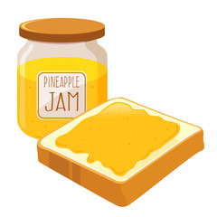 Pineapple Jam Spread on a Bread