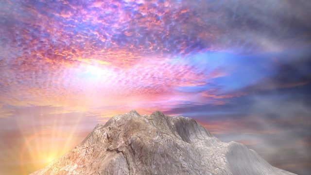 Sunset in the mountains