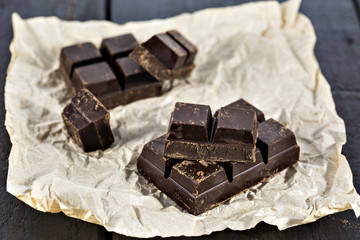 Dark chocolate pieces