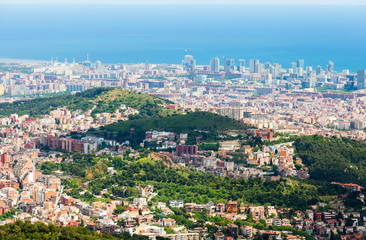 Fototapeta na wymiar Barcelona from mount