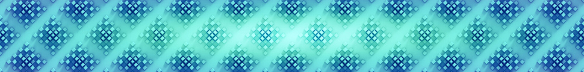 blue banner background made of an array of  cubes and rectangles 