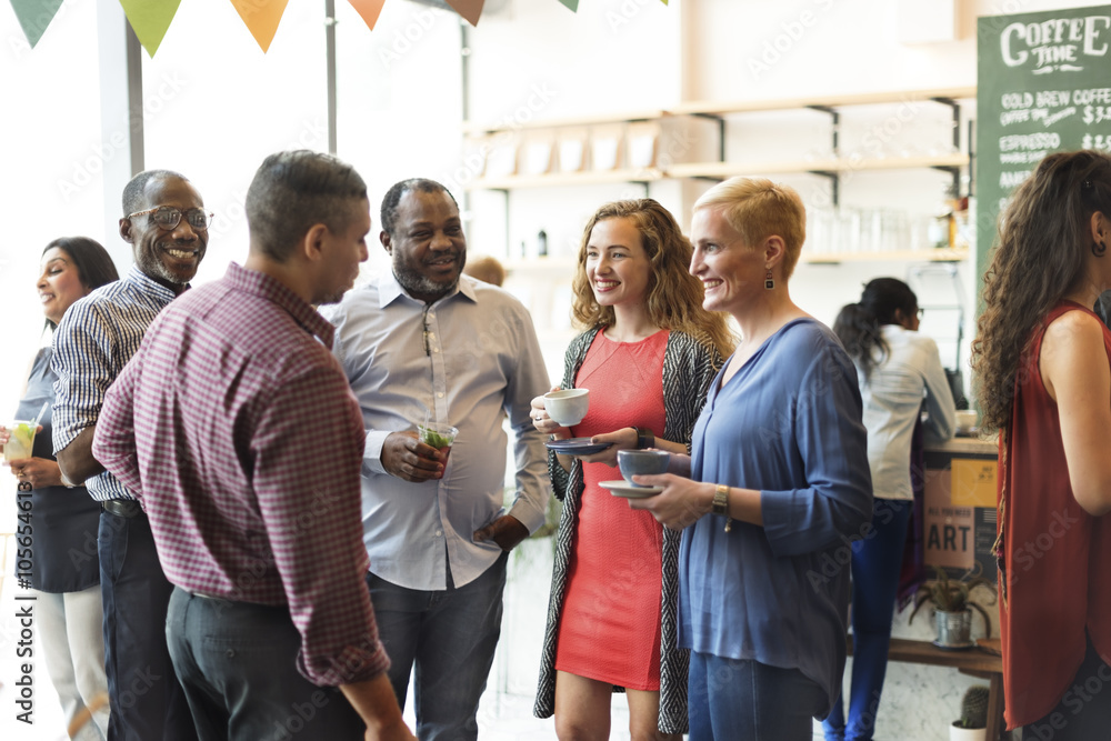 Wall mural Diversity People Party Brunch Cafe Concept