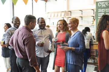 Diversity People Party Brunch Cafe Concept