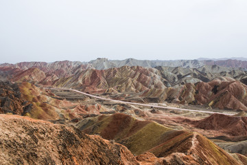 Danxia Rainbow Mountains, Zhangye, Gansu Province, China